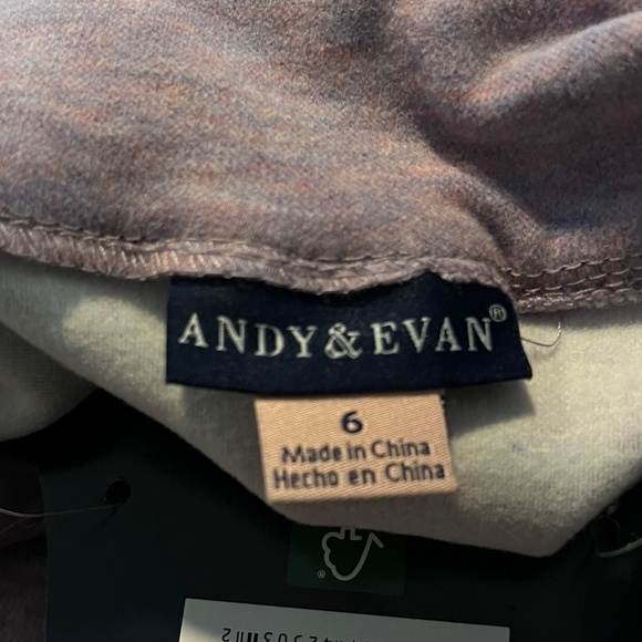 ANDY & EVAN GIRLS 2 PIECE SET JACKET WITH 1/4 ZIP & PANT SIZE 6 PURPLE - Picture 9 of 9